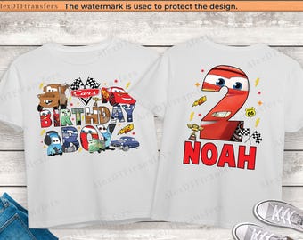 Personalized Disney Cars Birthday Shirt, Lightening McQueen Shirt, Disney Birthday Shirt, Disney Family Shirts, Personalized Birthday Shirts
