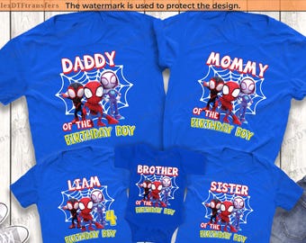 Spidey and His Amazing Friends Birthday Shirts, Spiderman Birthday Shirt, Spidey Birthday Shirt, Disney Birthday Shirts, Birthday Shirts