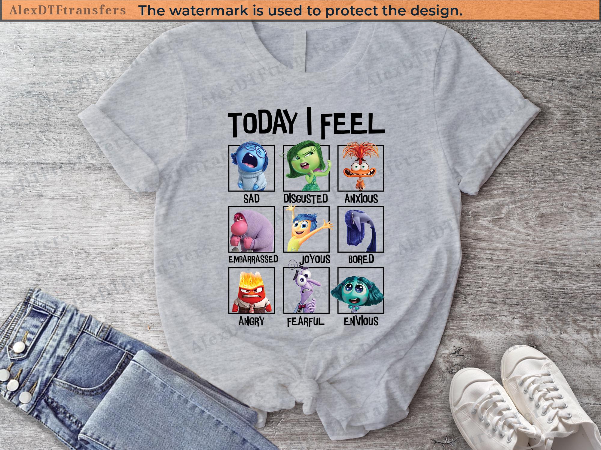 Inside Out 2 Emotion Chart Shirt, Anxiety, Ennui, Joy, Sadness - Etsy UK