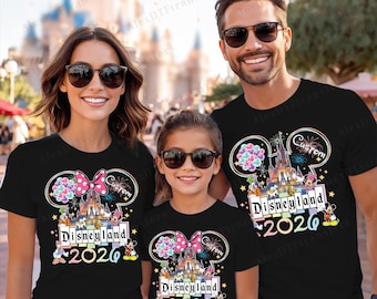 Camiseta personalizada de viaje a Disneyland 2026, camiseta de Disneyland 2026, camisetas familiares personalizadas de Disney, camiseta grupal de Disney 2026, camiseta del equipo de Disney