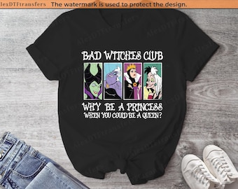 Camiseta del Club de las Brujas Malas de los Villanos de Disney, Camiseta para Viaje de Chicas