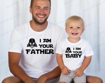 Maglietta "Io sono il tuo bambino e io sono tuo padre", magliette "Star Wars papà e bambino", regalo per la festa del papà, maglietta di Star Wars
