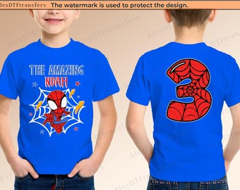 Personalized Disney Spiderman Birthday Shirt, Spiderman Shirt, Disney Birthday Shirt, Disney Family Shirts, Personalized Birthday Shirts
