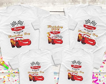 Lightening McQueen Birthday Shirts, Disney Cars Birthday Shirt, Disney Birthday Shirt, Disney Family Shirts, Personalized Birthday Shirts
