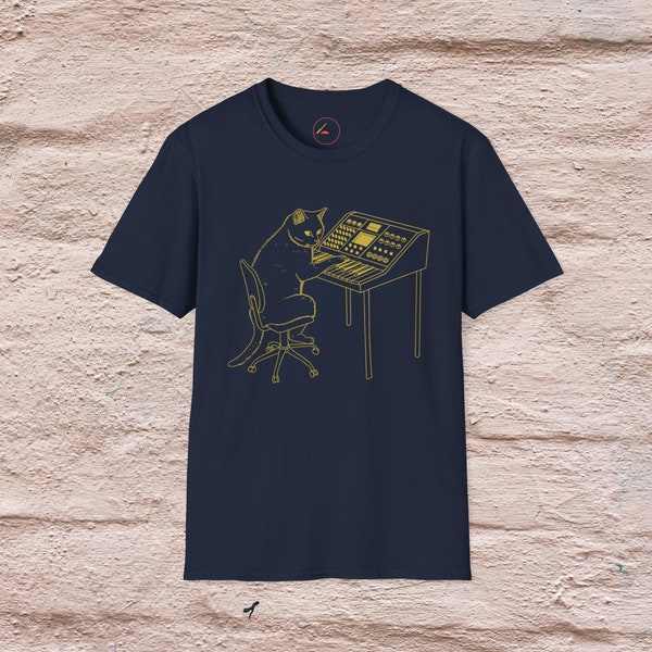 Human-Cat Synthesizer T-Shirt, modular synth, Cat in Space, moog, alternate fashion, modular, urban outfits, keyboard player