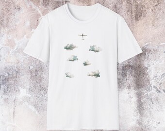 Plane aviation with clouths T-Shirt Collage Style, helicopter, aviation, pilot, plane, airplane, alternative clothing, stylish shirt