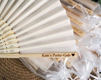 Personalized Folding Hand Fans, Engraved Silk Fans, Custom Silk-Bamboo Fans, Summer Wedding Fans, Wedding Party Favor Bridal Shower Gifts