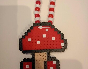 Collier perler champignon