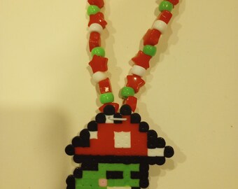 Collier perler champignon grenouille