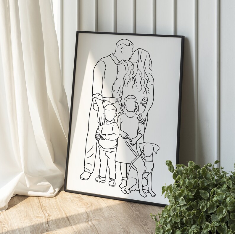 Dear Mom Letter Hand Drawn Mothers Day Gift One Line Drawing Gift For Mom Line Art Portrait From Photo Personalized Gift For Her Letter Note