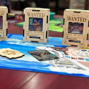 Op maat gemaakte houten deckbox voor TCG's (OnePiece/DragonBall/Yougioh)
