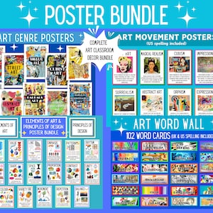 Kunst Klassenzimmer Poster Bundle - Kunst Klassenzimmer Poster - Kunstlehrmittel - Elementare Kunst Poster