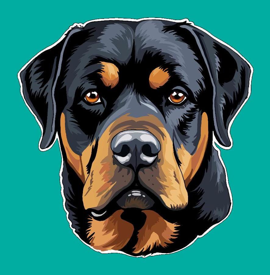 Rottweiler Sticker - Etsy
