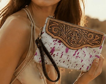 South Western Hand Tooled Cowhide Wallet (NTHH)