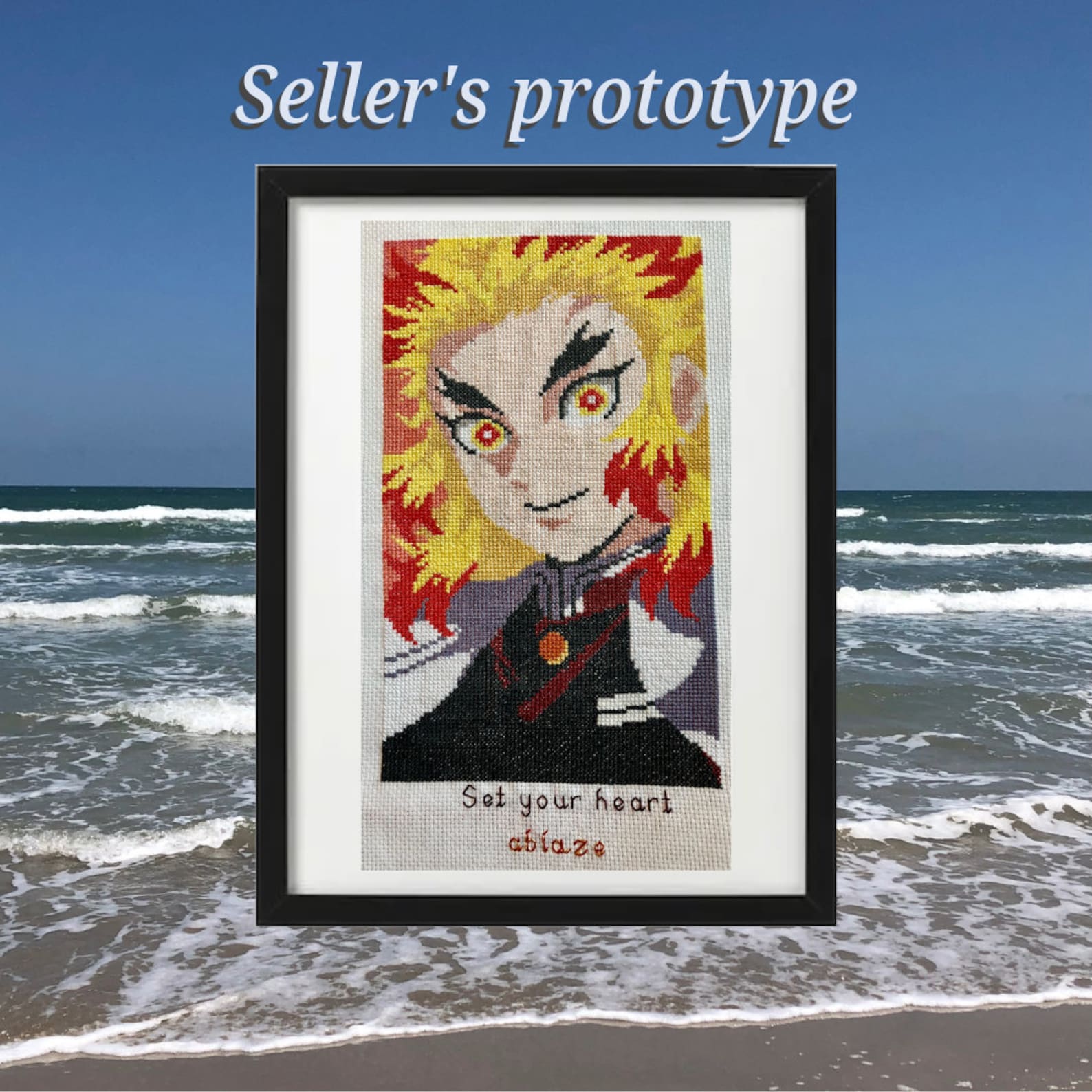 Renguko Pattern Rengoku Demon Slayer Cross Stitch Pattern - Etsy