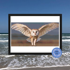 Barn owl cross stitch pattern