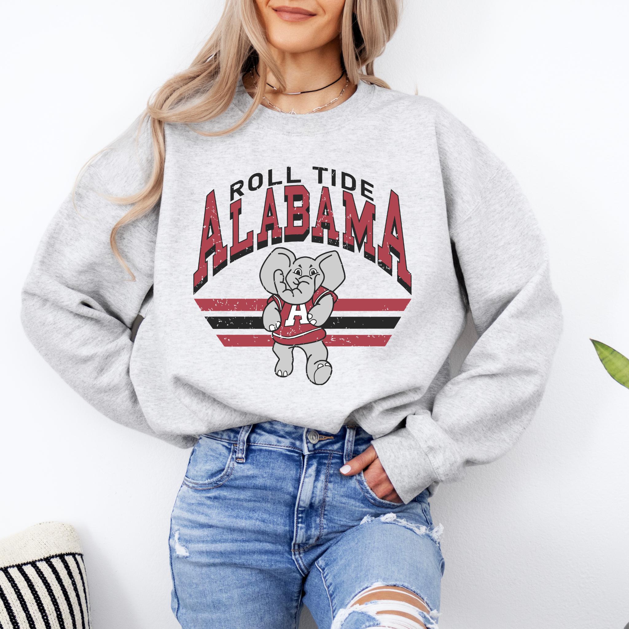 Retro Alabama Football Crewneck Sweater, Women&#39;s Sweater, Alabama Football, Game Day Outfit, University of Alabama, Roll Tide, Cute Alabama