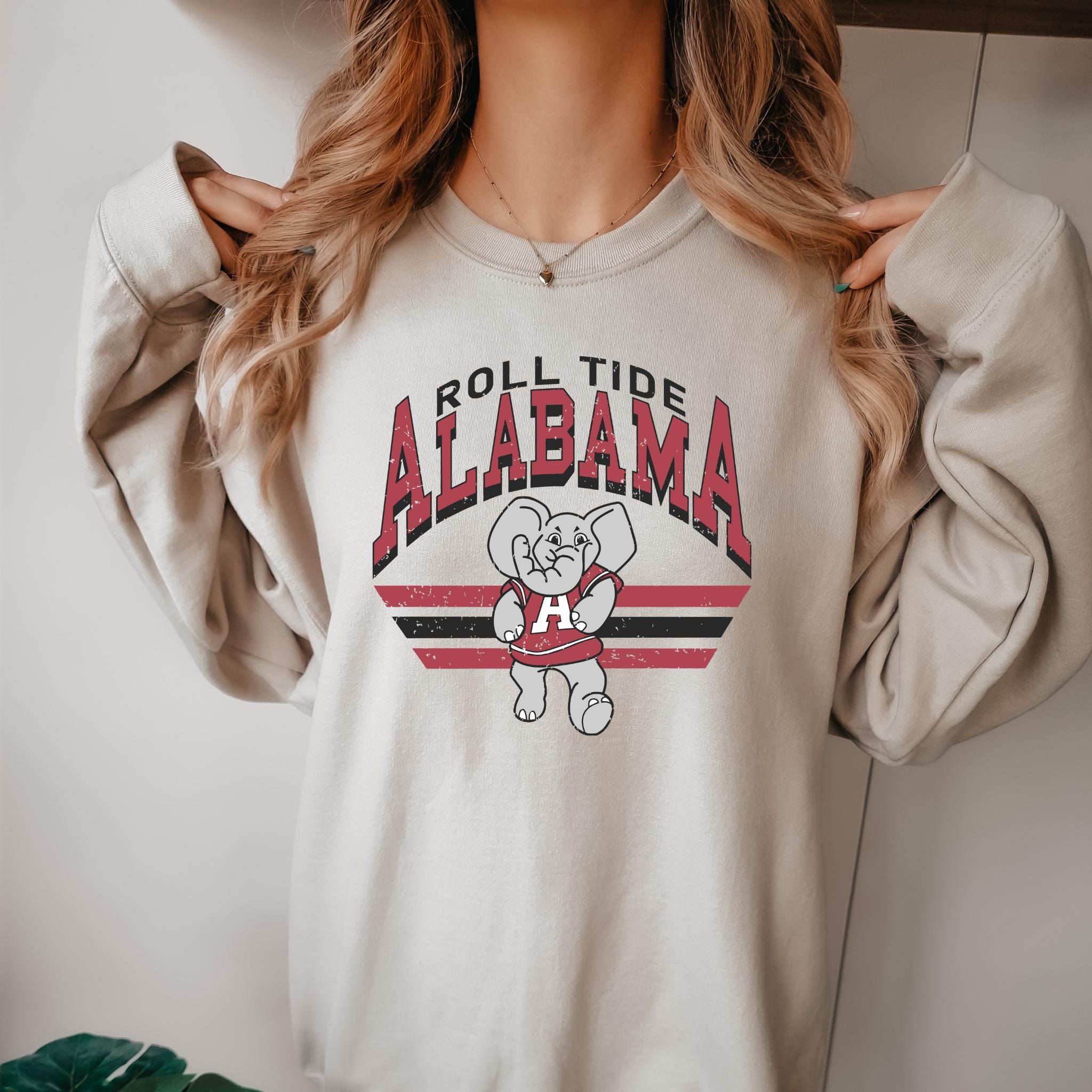 Retro Alabama Football Crewneck Sweater, Women&#39;s Sweater, Alabama Football, Game Day Outfit, University of Alabama, Roll Tide, Cute Alabama