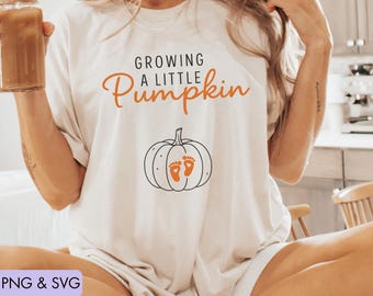 Growing A Little Pumpkin Shirt Fall Png Svg, Maternity announcement Png, Pregnancy Thanksgiving Sweatshirt Design,Fall Pregnancy Reveal Gift