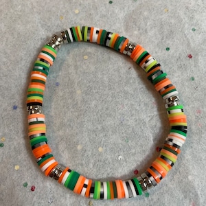 Go Rattlers | Confetti Heishi Beads Bracelet | Florida A&M | FAMU | Team Spirit Bracelets | FAMU | Sports Team | Gift