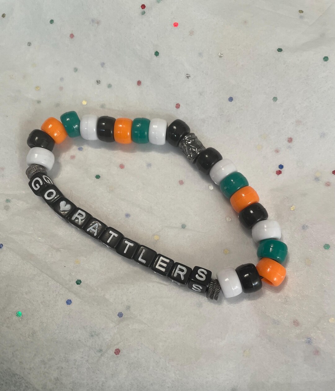 Go Rattlers | FAMU Rattlers Beaded Bracelet- Orange, Green & Black - Etsy
