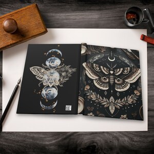 Celestial Moth Hardcover Journal: Witchcore Shadow Work Diary