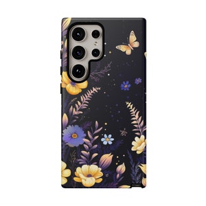 Magical Night Flowers Cell Phone Case, Vintage Aesthetic iPhone Accessories, Floral Samsung Case, Cottagecore Pixel Case,Unique Etsy Finds