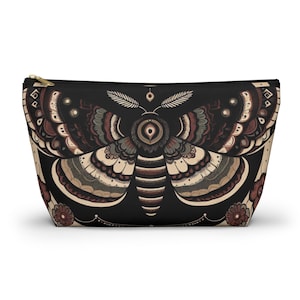 Celestial Moth Pencil Pouch: Dark Academia Gothic Organizer