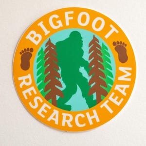 Bigfoot Research Team Sticker Sasquatch Yeti Water Bottle Laptop Stickers