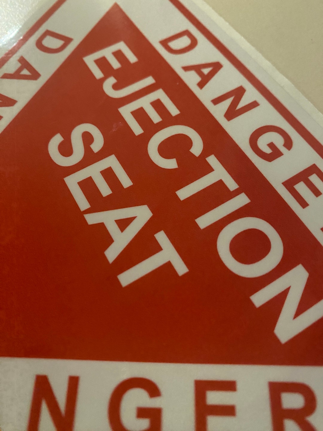 Danger Ejection Seat Sticker - Etsy UK