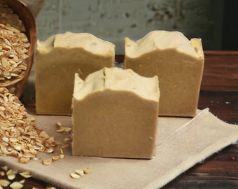 Oatmeal, Milk and Honey with Colloidal Oatmeal- Handmade, Handpoured Goat Milk Soap -
