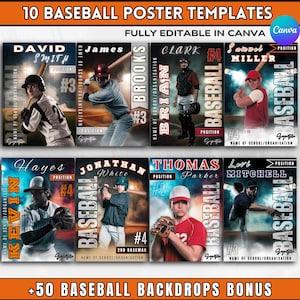 Modelli di poster del ritorno a casa del baseball / carte collezionabili di baseball / Poster di baseball su tela / 50 pacchetti di fondali da baseball per lo stadio