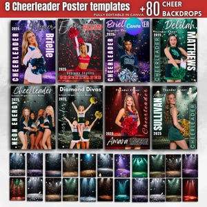 Cheerleader Sport Poster Template: Canva Editable Banner (Digital Download)