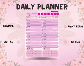 Floral Digital Daily PLANNER | Daily Planner for Kids