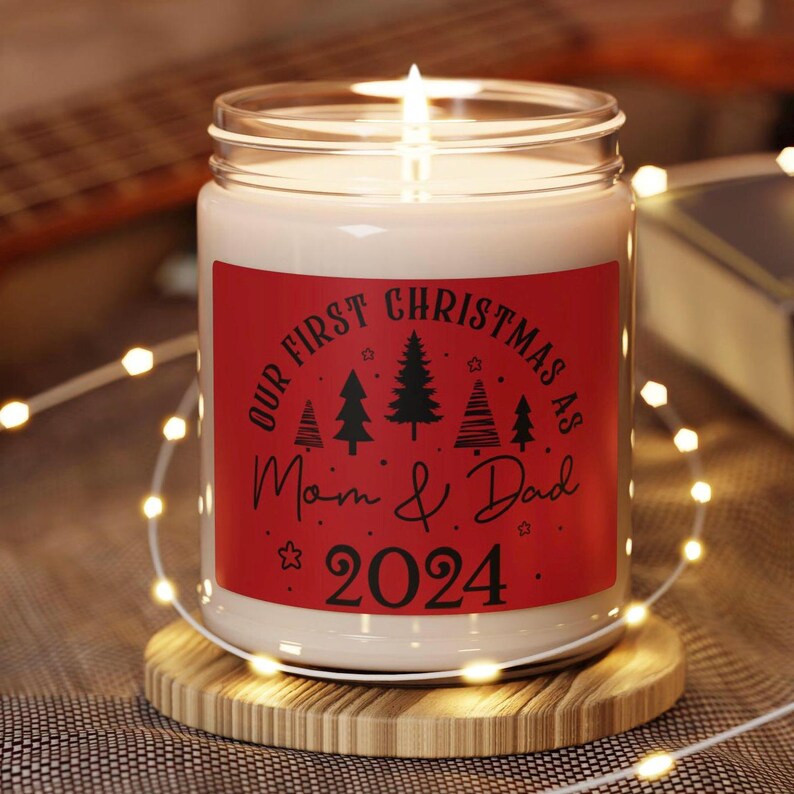 Christmas 2024 Scented Soy Candle, Holiday Candle Gift for Mom and Dad