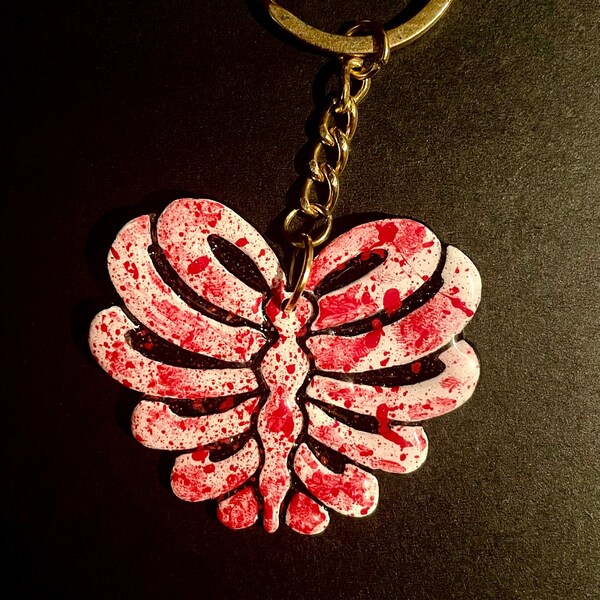 Bloody Ribcage Keychain