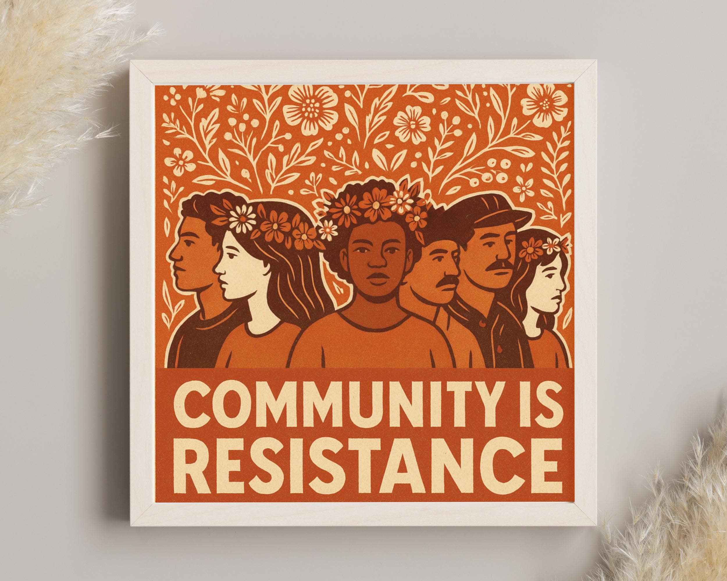 Community is Resistance Art Print: DEI Solidarity Poster | Framed