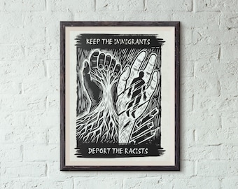 Pro-Immigrant Printable Wall Art: Social Justice Civil Rights Advocacy Digital Print | Made-to-Order Digital Download