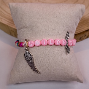 Sailor Moon Inspired Handmade Bracelet - Glass Beads with Metal Look