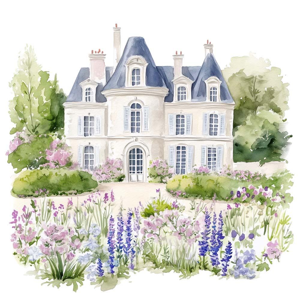 12-watercolor-french-chateau-with-gardens-clipart-graphics-printable