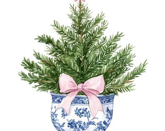 16 chinoiserie kerst aquarel clipart-graphics - afdrukbare png-bestanden - transparante achtergrond - kaarten, papercraft