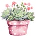 10 Pastel Succulents Watercolor Clipart Graphics - Digital Download PNG ...