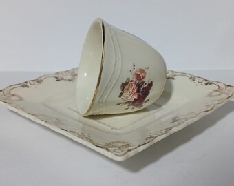 arabic turksih porcelain beige gold goffee cup saucer