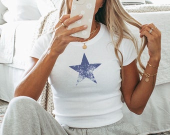 Koszulka dla niemowląt Y2K Star: krótki top w stylu lat 90.