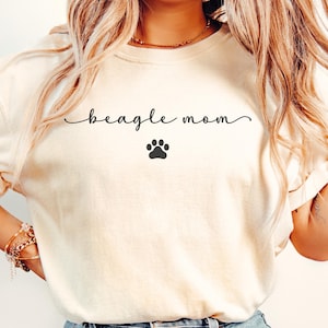 Beagle Dog Tshirt, Beagle Mom Shirt, Cute Beagle Lover T-Shirt, Beagle Tshirt for Dog Owner, Dog Lover Gift, Dog Mom Tee, Comfort Colors