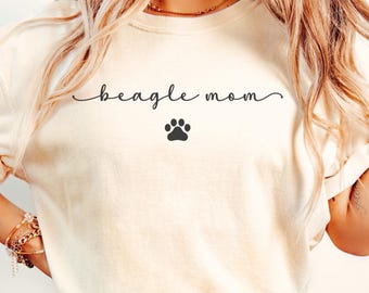 Camiseta de perro beagle, camiseta para mamá beagle, linda camiseta para amantes de los beagles, camiseta de beagle para dueños de perros, regalo para amantes de los perros, camiseta para mamá de perro, colores cómodos