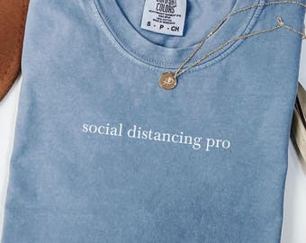 Comfort Colors Anti-Social Introvert Tee: Sarcastic Gen Z Graphic
