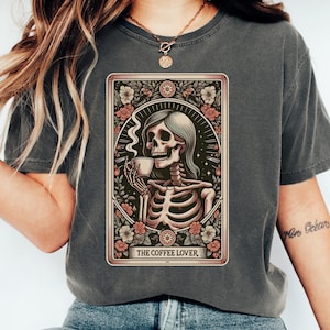 Comfort Colors® Coffee Shirt, Coffee Tarot Card Tee, Coffee Tshirt, Unisex Coffee Shirt, Teacher Coffee Shirt, Coffee Lover Gift, Coffee Tee