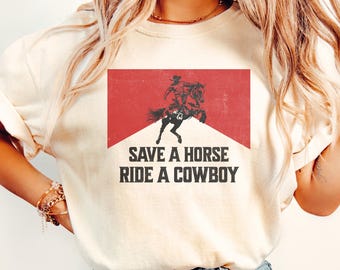 Camiseta con gráfico del oeste, camisa vaquera, camisa con colores cómodos, camiseta estilo vaquera del oeste, camisa campestre vintage, camiseta de rodeo, camiseta vaquera Carter
