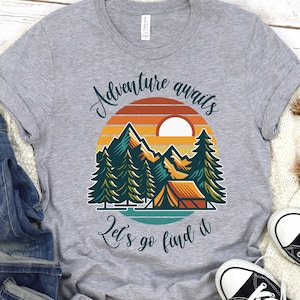 Adventure Awaits Camping T-Shirt: Outdoor Hiking Tee